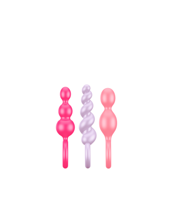 Plug anal Satisfyer Booty Call 3 pcs - Multicolor