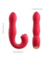 JOI THRUST 2 rouge - Vibromasseur point G - lèche-clitoris - va et vient contrôlé par application