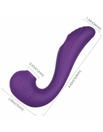 Angel - Vibromasseur 3 en 1 point G et léchage du clitoris - Violet