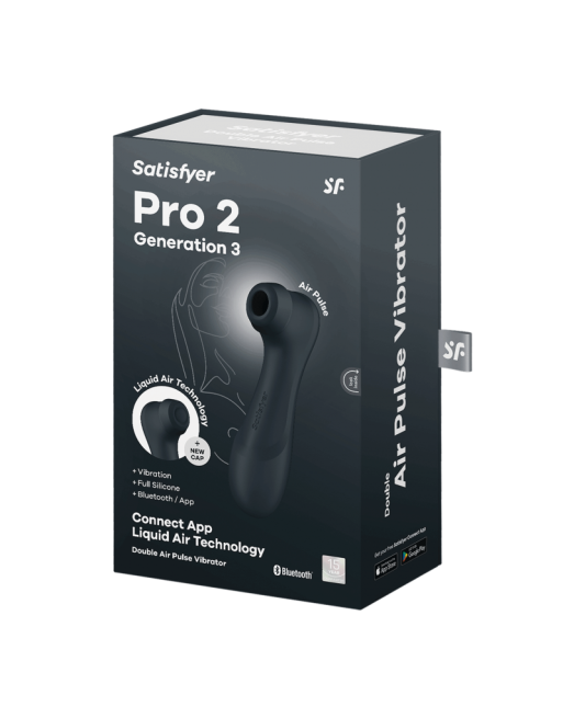 Pro 2 Génération 3 Air pluse Connect App et vibration - Noir Satisfyer