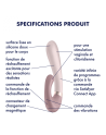 Stimulateur clitoridien et Vibromasseur point G Satisfyer Heat Wave Connect App - Mauve