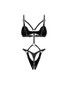 Dame controle body ouvert - Noir