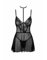 First Kiss 249 babydoll et collier - noire