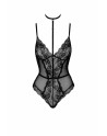 First Kiss 248 body en dentelle avec collier - noir