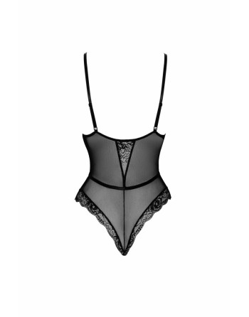 First Kiss 248 body en dentelle avec collier - noir