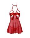 Sexy Kiss 247 babydoll et ruban de satin - Rouge