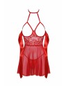 Sexy Kiss 247 babydoll et ruban de satin - Rouge