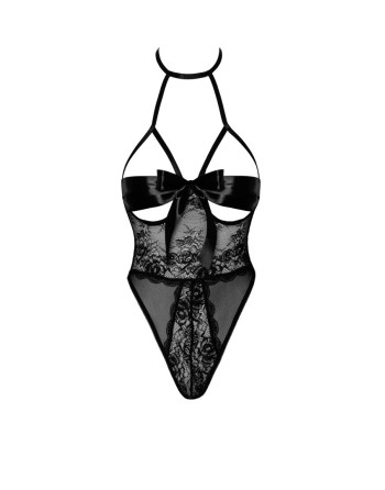 Sexy Kiss 246 body et ruban de satin - noir