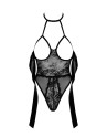 Sexy Kiss 246 body et ruban de satin - noir