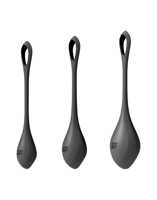 Boules de Geisha Satisfyer Yoni Power 2 - Set de 3 - Noir