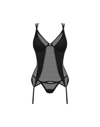 Nesari corset et string - Noir