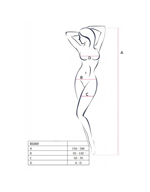 BS069W Bodystocking - Blanc